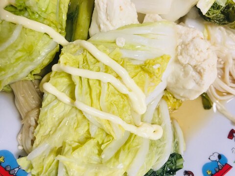 白菜 えのき 豆腐の和風サラダ♪